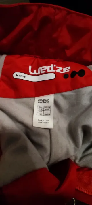 Mono de esquí niño T4 rojo