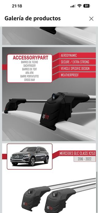 Barras portaequipajes Mercedes GLC