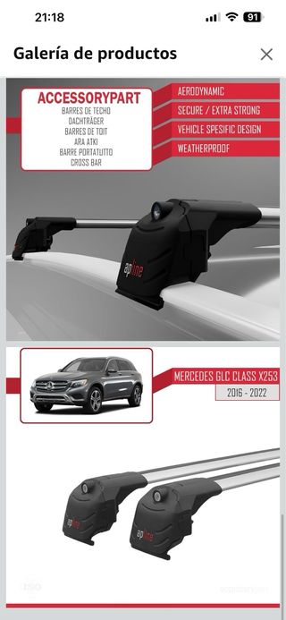 Barras portaequipajes Mercedes GLC