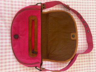 Bolso Miss Sixty Piel Marrón y Rosa