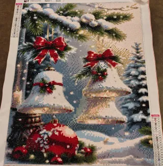 Tela Diamond Art Natale Campane 35x45