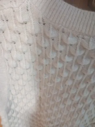 Chaleco de punto beige Smile talla XL