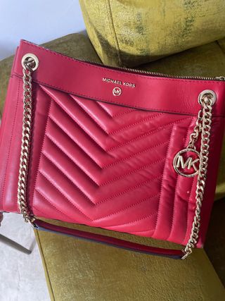 Bolso Michael Kors Rojo y Dorado