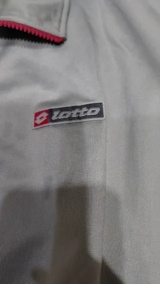 Felpa Lotto grigia con zip rossa