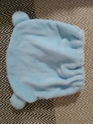 Gorro toalla osito azul bordado
