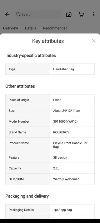 Bolsa Manillar Bicicleta Amarilla ROCKBROS