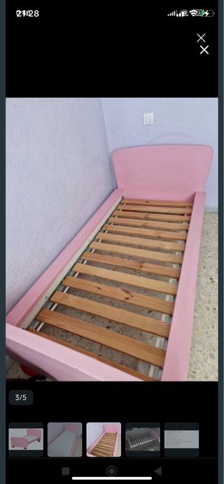 Cama infantil rosa Medidas 160 x 70 Sabanas regalo