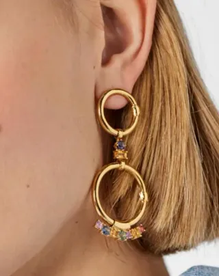 Colgante Tous Zafiros Multicolor Oro