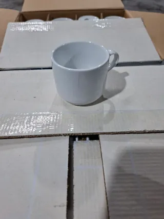 Juego 12 Tazas Porcelana Café