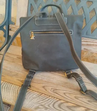 Mochila Caminatta bicolor azul y gris casual