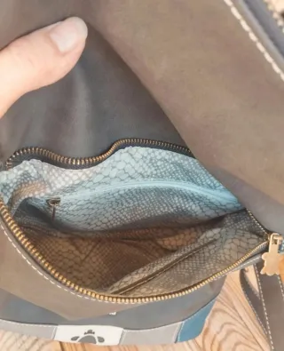 Mochila Caminatta bicolor azul y gris casual