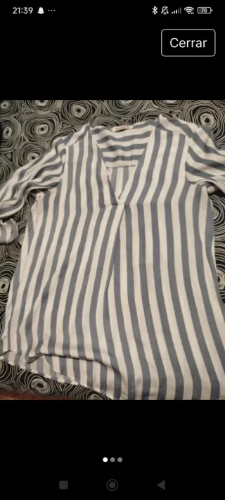 Camisa Rayas Azul y Blanco