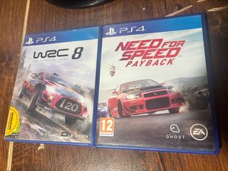Juegos PS4 WRC 8 y Need for Speed Payback