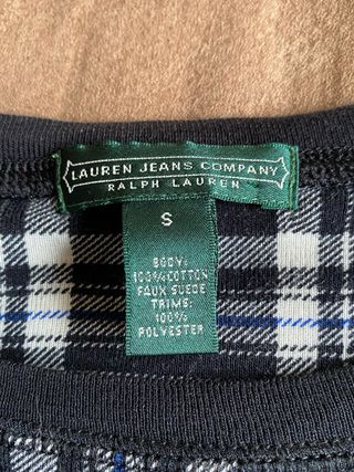 Camiseta Lauren Jeans Company Cuadros Talla S