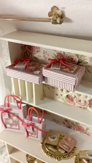 Pack 2 Cajas Regalo Miniatura Casa Muñecas 1:12