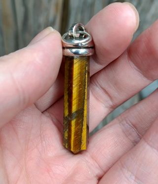 Colgante Ojo de Tigre Hexagonal