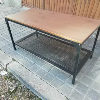 Mesa Fjallbo Ikea Madera y Rejilla Metal