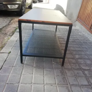 Mesa Fjallbo Ikea Madera y Rejilla Metal