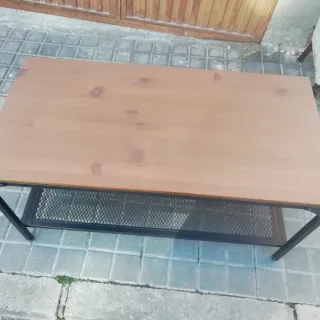 Mesa Fjallbo Ikea Madera y Rejilla Metal