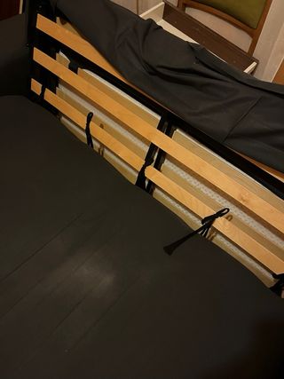 Sofá Cama azul grisáceo Tela