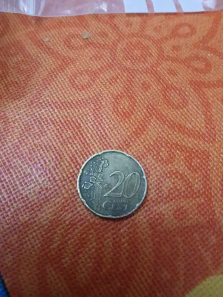 Moneda 20 céntimos Italia 2002