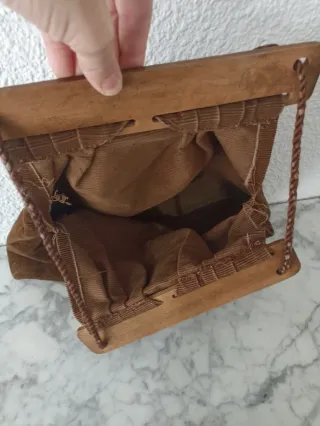 Bolso estilo panera vintage marrón
