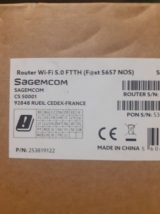 Router Wifi 5.0 Nos Sagemcom CS50001 Fast 5657 neg