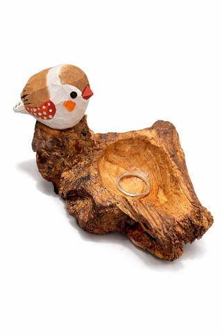 Joyero artesanal pajarito madera Decoración