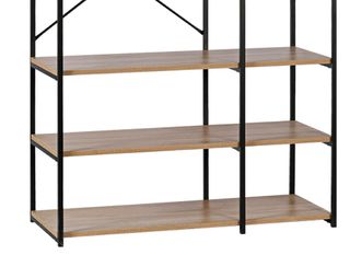 Estantería Metálica Madera y Cristal