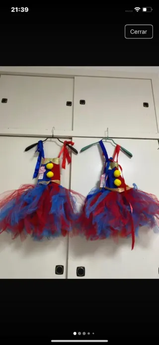2 Disfraces Tutú Niña Payaso