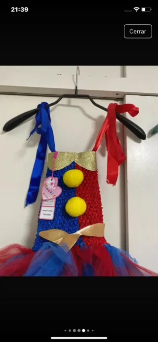 2 Disfraces Tutú Niña Payaso