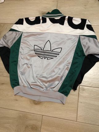 Chaqueta Adidas Vintage Verde y Plateada