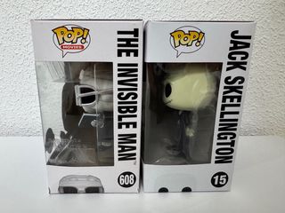 2 Funko Pop Jack Skellington y Hombre Invisible