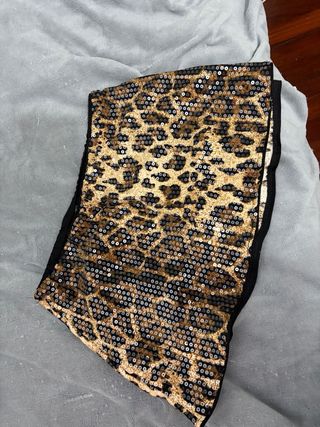 Falda lentejuelas leopardo