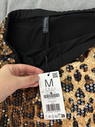 Falda lentejuelas leopardo