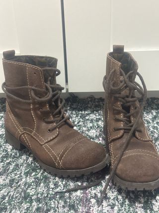 Botas Fly London Piel Marrón Talla 37 Cordones