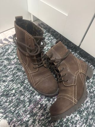 Botas Fly London Piel Marrón Talla 37 Cordones