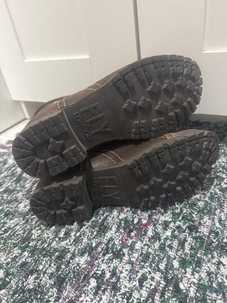 Botas Fly London Piel Marrón Talla 37 Cordones