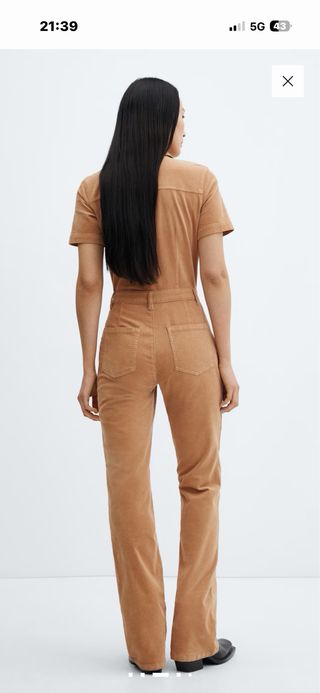 Mono pana cremallera Mango Talla 44 XXL