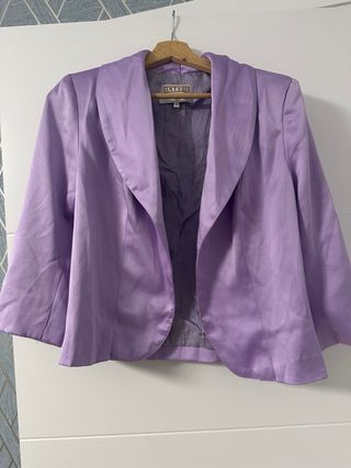 Chaqueta raso lila Sintesis Talla 42