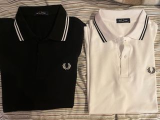 2 Polos Fred Perry Negro y Blanco