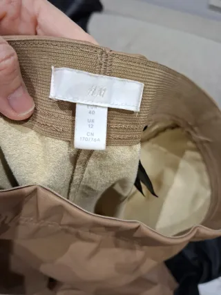 Pantalones Zara Negro y Marrón