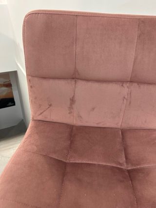 2 Sedie in Velluto Rosa Regolabili