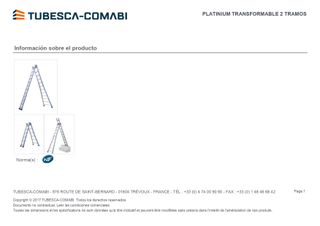 Escalera aluminio TUBESCA 6,9m/3,48m plegable