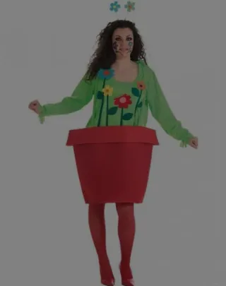 Disfraz original mujer muy colorido.Como nuevo