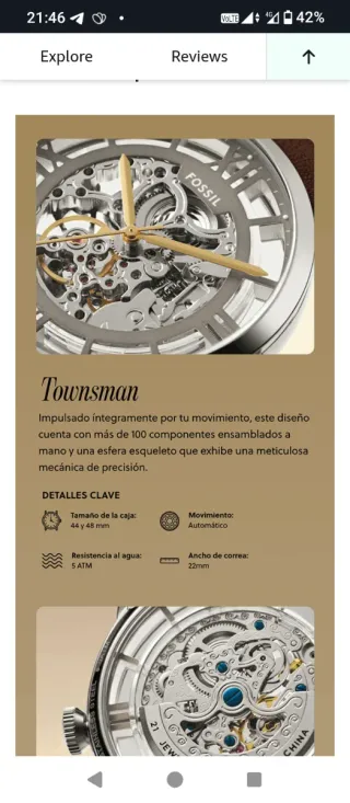 Orologio Fossil Townsman Automatico Uomo 48mm