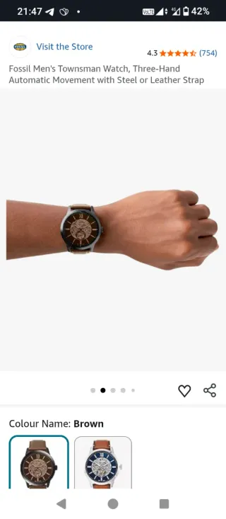 Orologio Fossil Townsman Automatico Uomo 48mm