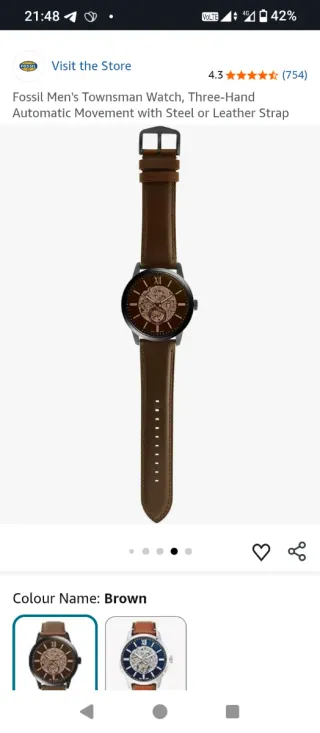 Orologio Fossil Townsman Automatico Uomo 48mm