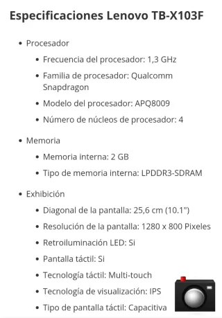 Tablet Lenovo 10,1" Negro ideal para niños pequeño