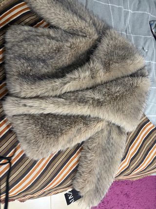Abrigo de pelo Zara Talla M